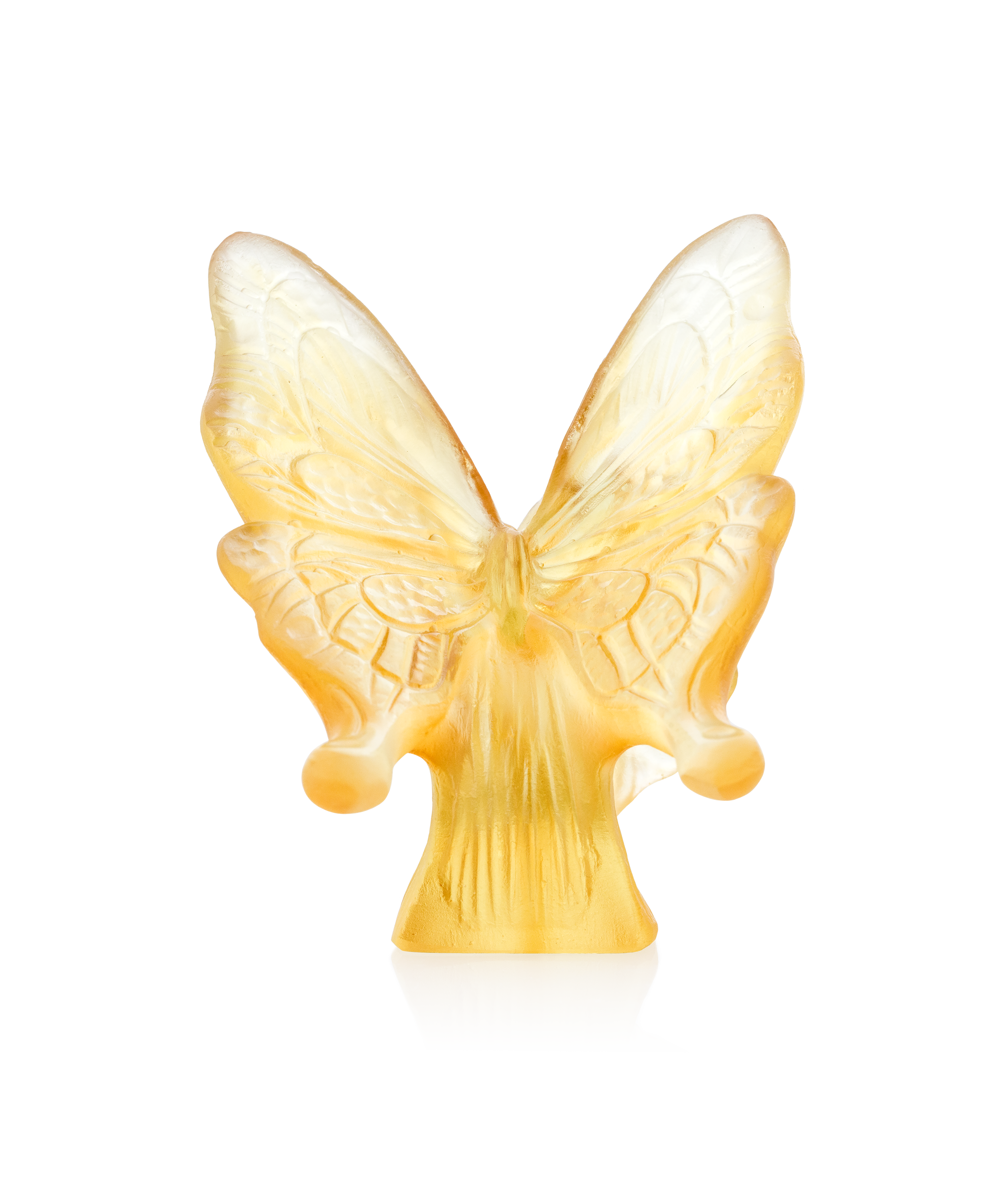 daum-univers-animalier-papillon-ambre-jaune-sculpture-p-te-de-verre image 1