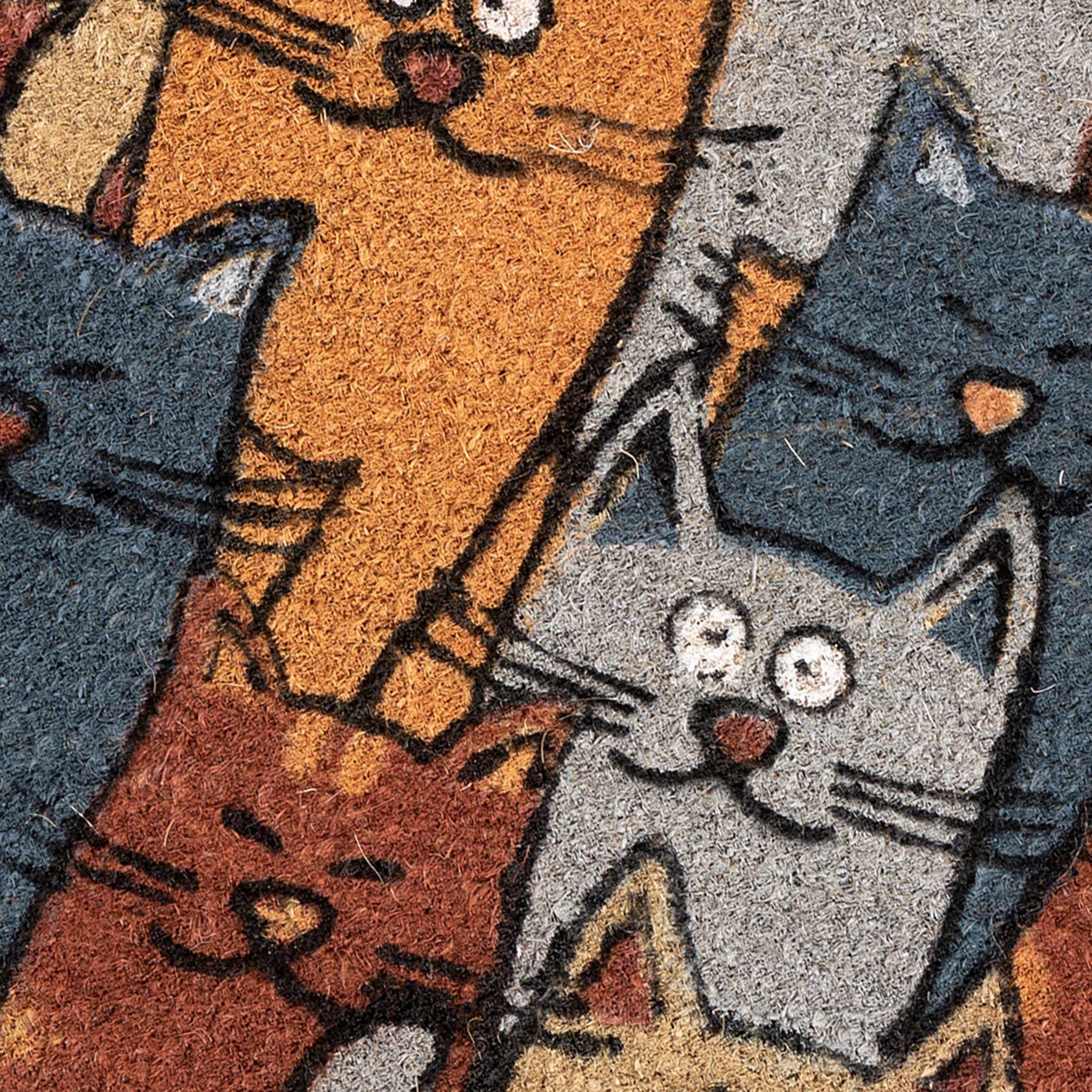baroni-home-paillasson-coco-70x40-cm-colonie-de-chats image 4