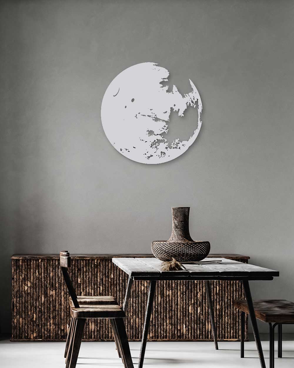 je-suis-art-tableaux-mars-one-line-tableau-mural-m-tal-noir image 2
