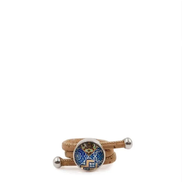 luisa-paix-o-azulejos-bague-ajustable-motif-bleu image 1