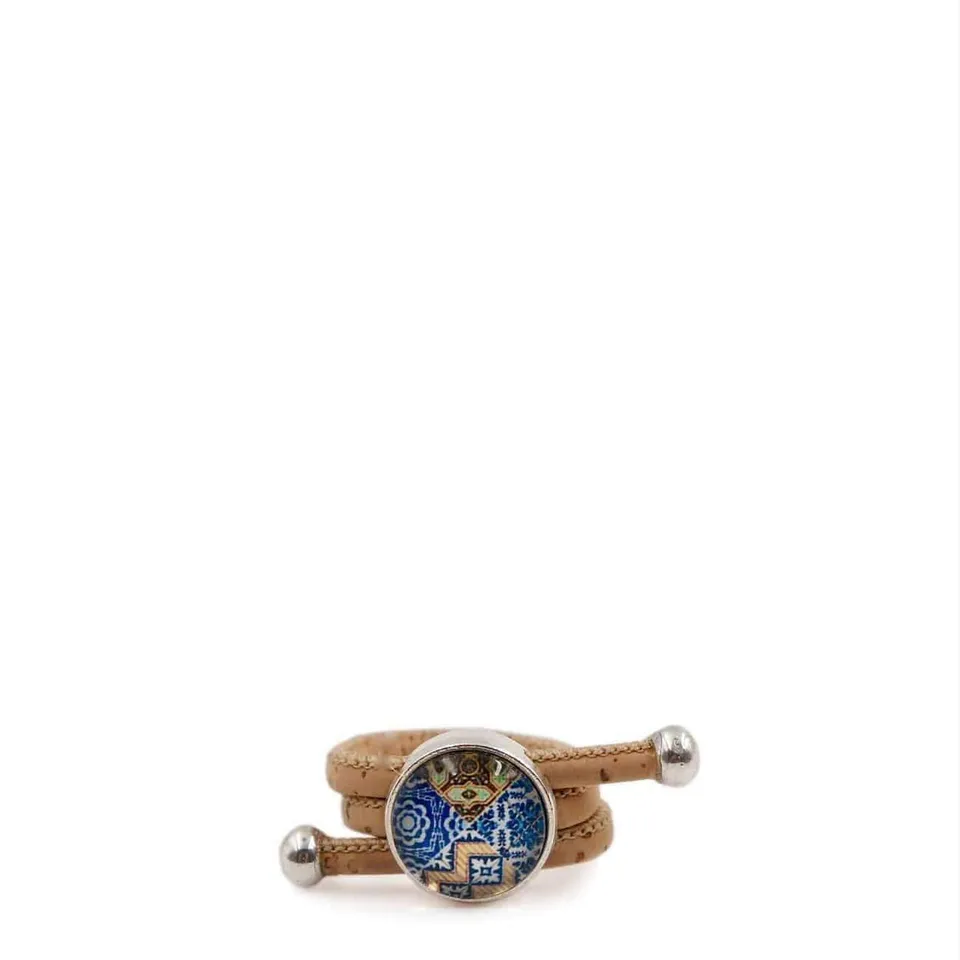 luisa-paix-o-azulejos-bague-ajustable-motif-bleu image 1