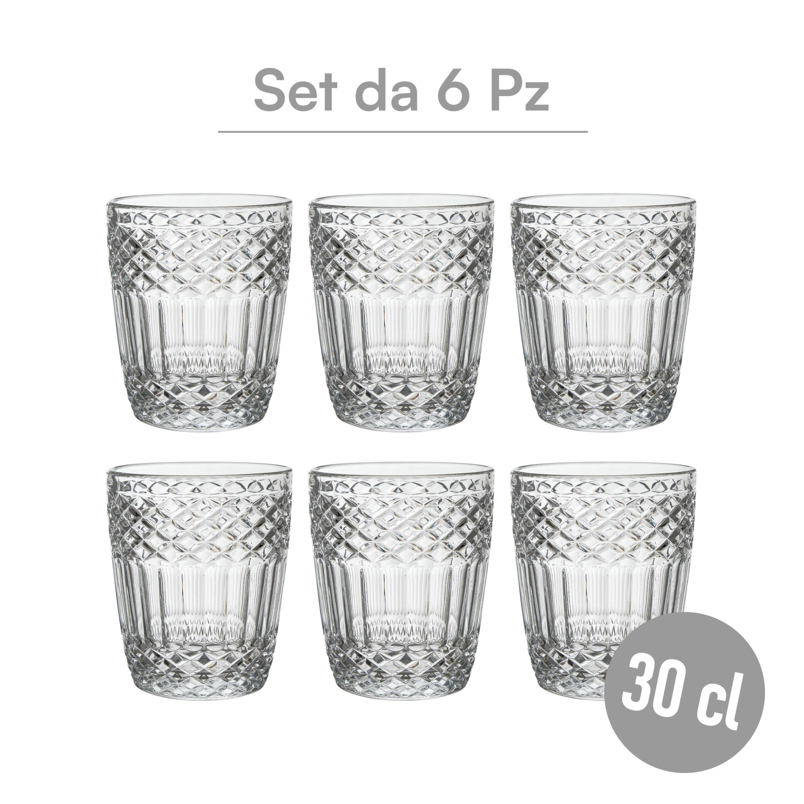 baroni-home-cucina-set-6-verres-relief-transparents-30-cl image 5