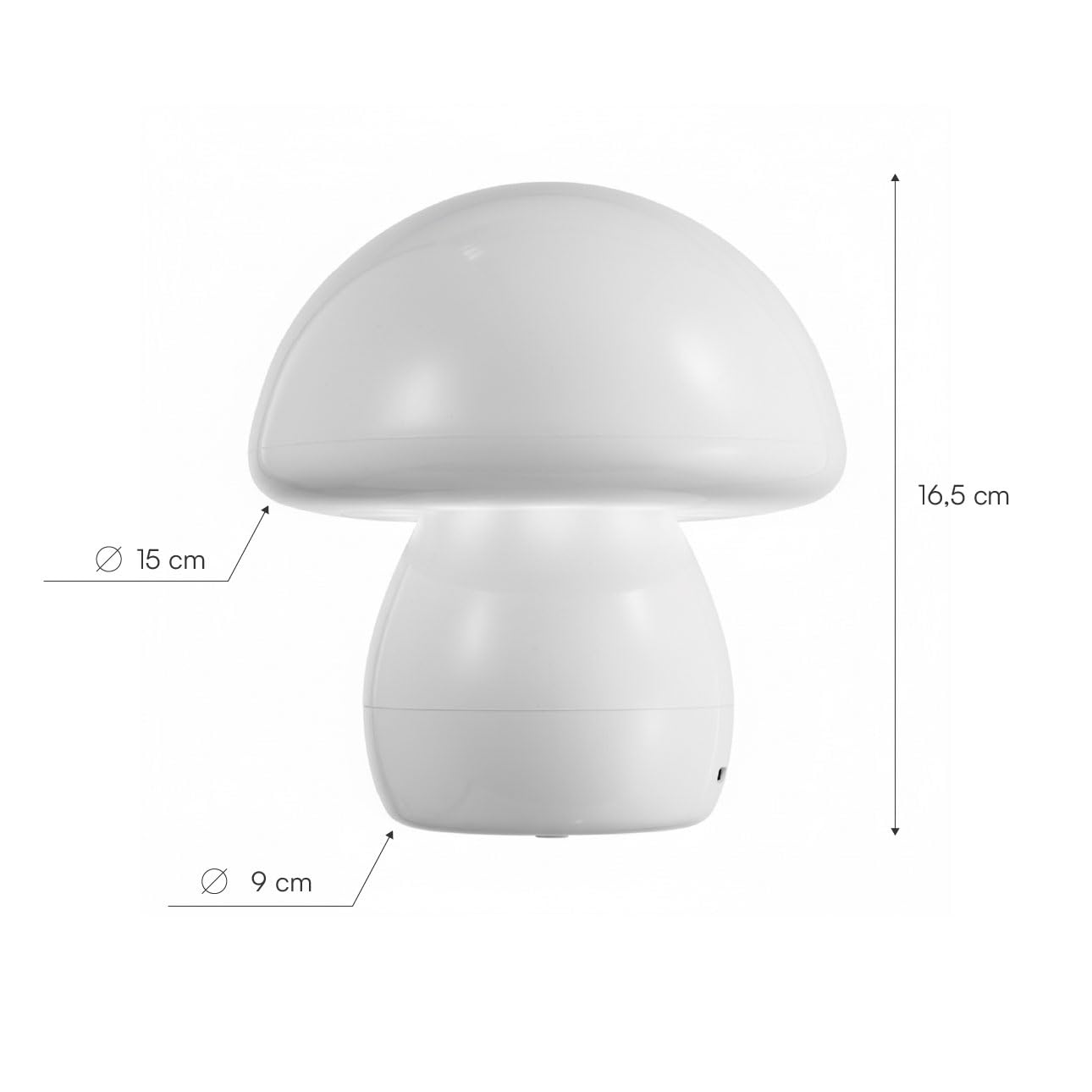 baroni-home-illuminazione-lampe-led-champignon-blanche-usb-c image 3