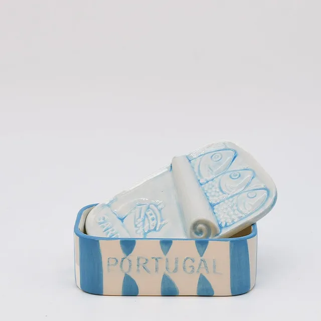 luisa-paix-o-vaisselle-portugaise-bo-te-sardines-c-ramique-turquoise image 1