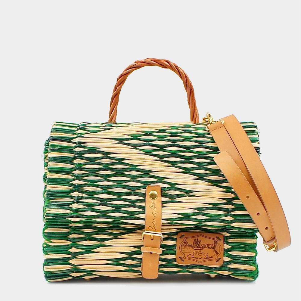 luisa-paix-o-accessoires-du-portugal-cartable-jonc-25cm-vert-naturel image 1