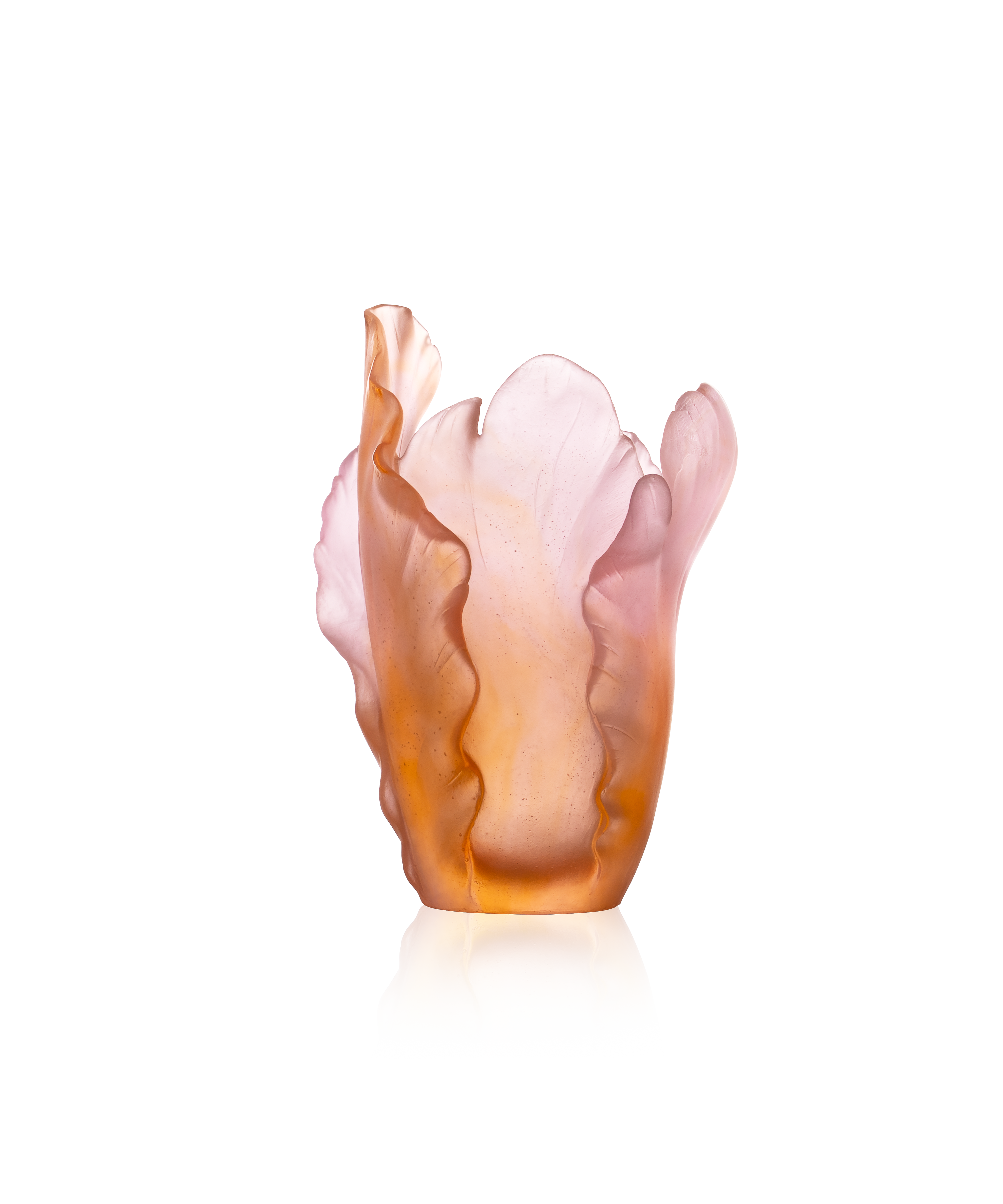 daum-tulipe-vase-petit-mod-le-ambre-rose-125-ex image 1