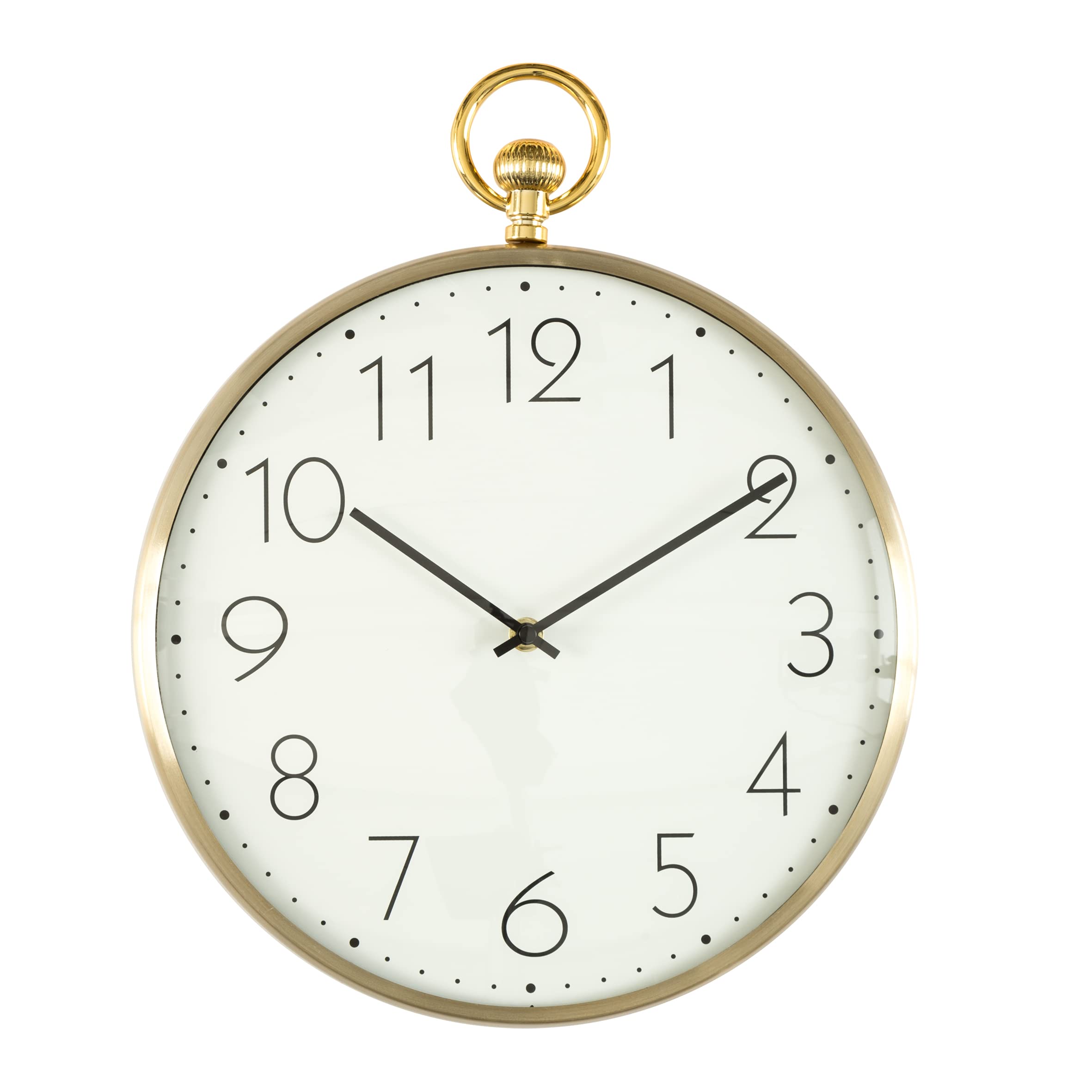 baroni-home-orologi-horloge-murale-pvc-chiffres-or-32x39-cm image 1