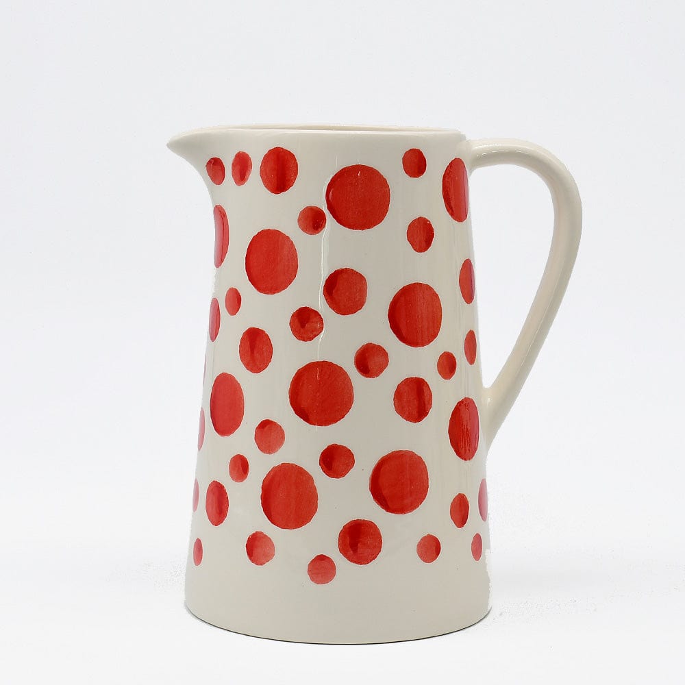 luisa-paix-o-carafe-pois-c-ramique-rouge-18cm image 1
