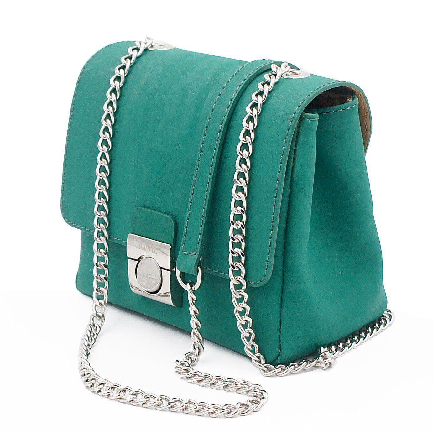 luisa-paix-o-accessoires-du-portugal-mini-besace-li-ge-vert-gourmette image 4