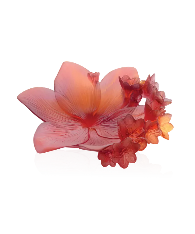 daum-safran-coupe-cristal-rouge-orange image 1