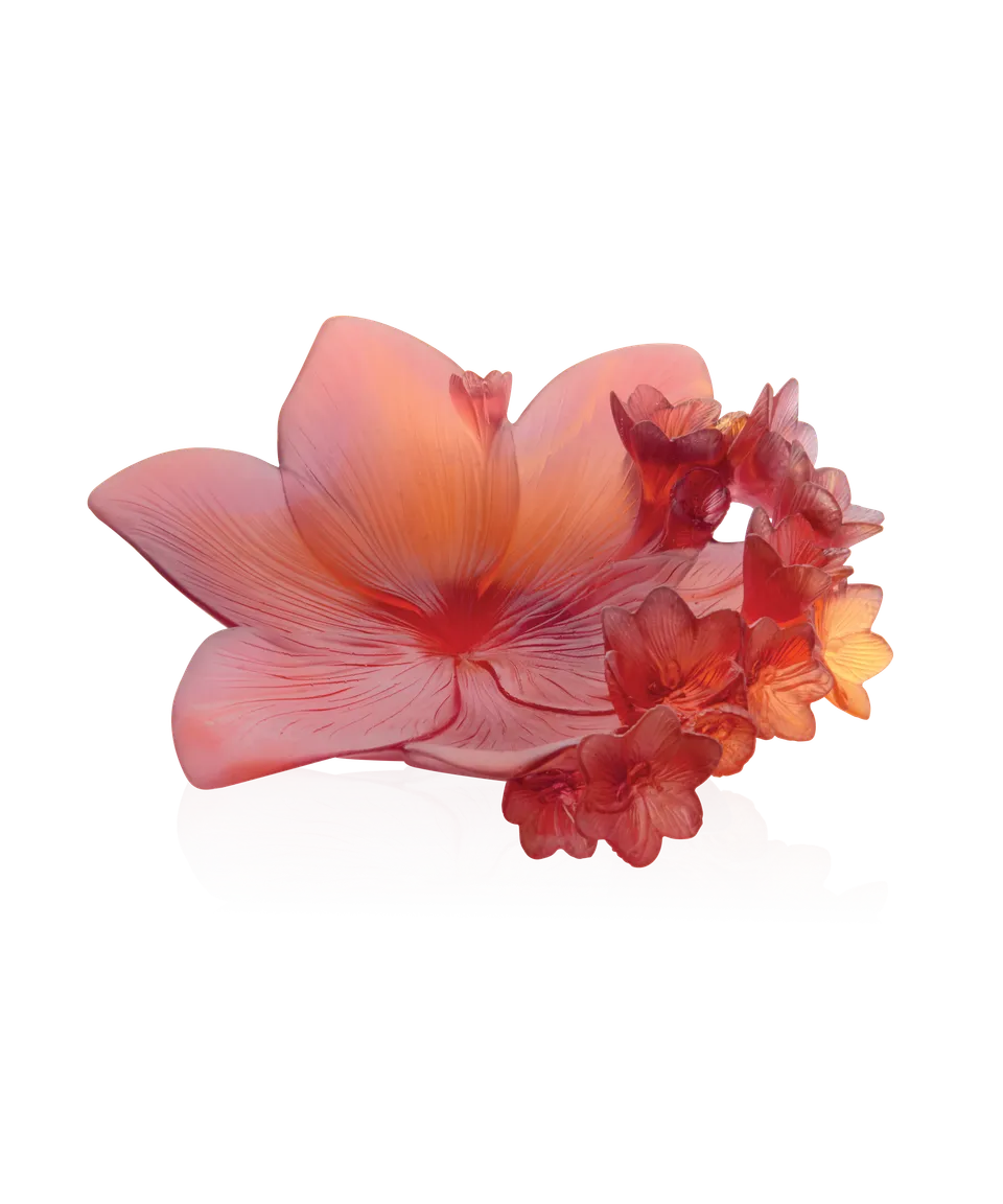 daum-safran-coupe-cristal-rouge-orange image 1