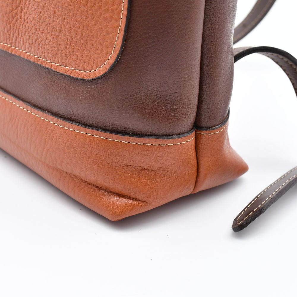 luisa-paix-o-sac-dos-cuir-marron-25x33cm-doubl-coton image 4