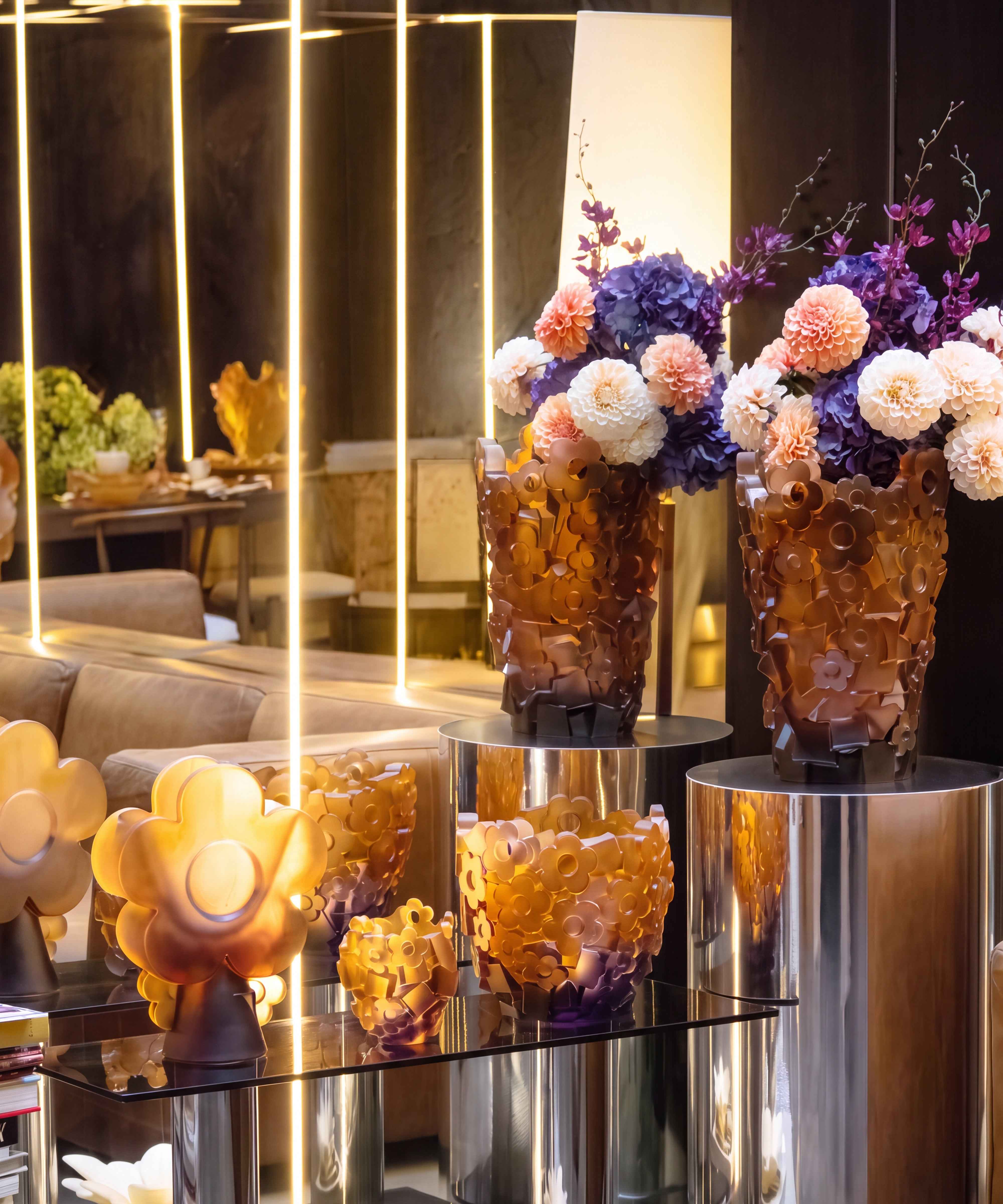 daum-art-cristal-blooming-rock-hubert-le-gall-vase-moyen-mod-le-125-ex image 3