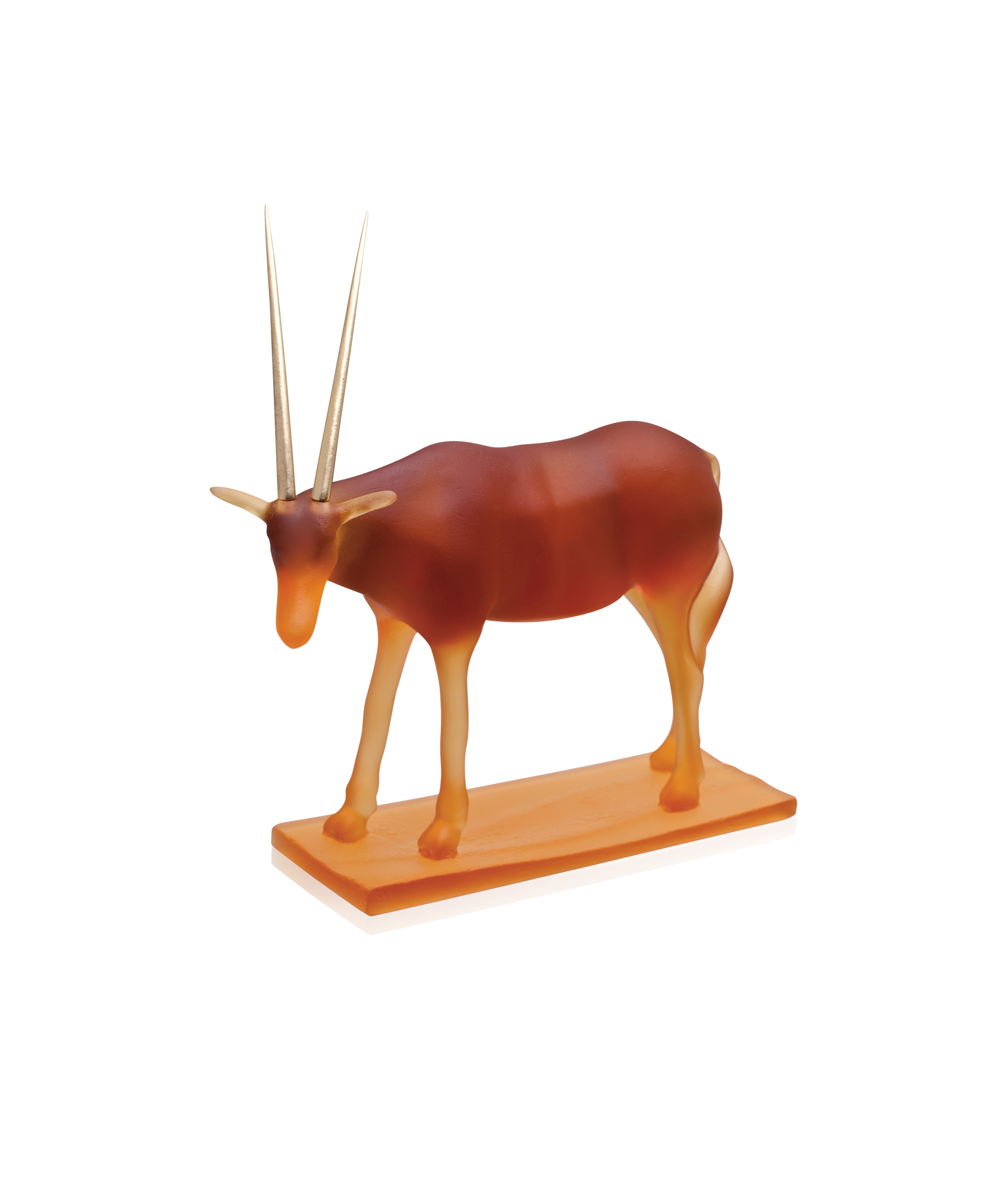daum-univers-animalier-oryx-petit-mod-le-sculpture-ambre image 1