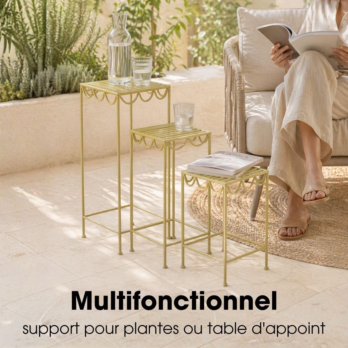 mica-decorations-rosalie-lot-3-table-plantes-vert-clair-pliable image 5