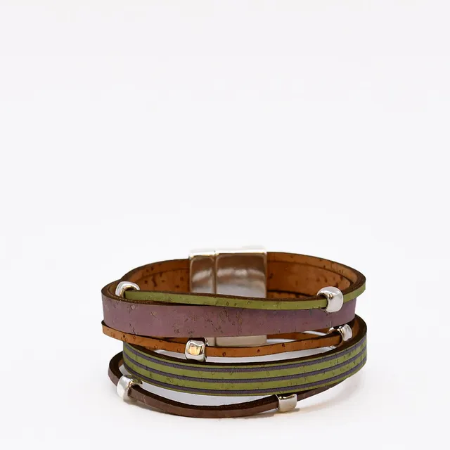luisa-paix-o-bracelet-li-ge-5-lani-res-fermoir-aimant image 1