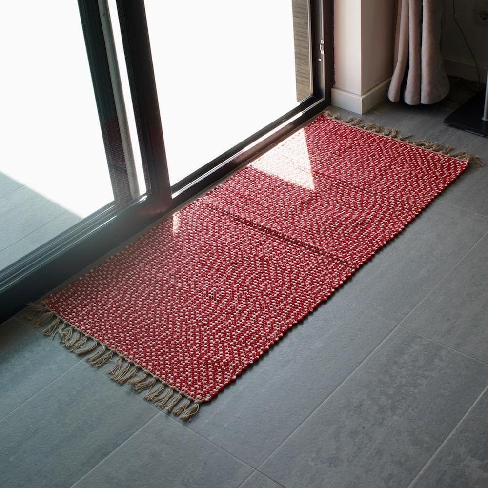 luisa-paix-o-tapis-coton-140x70-rouge-et-blanc-frang image 5