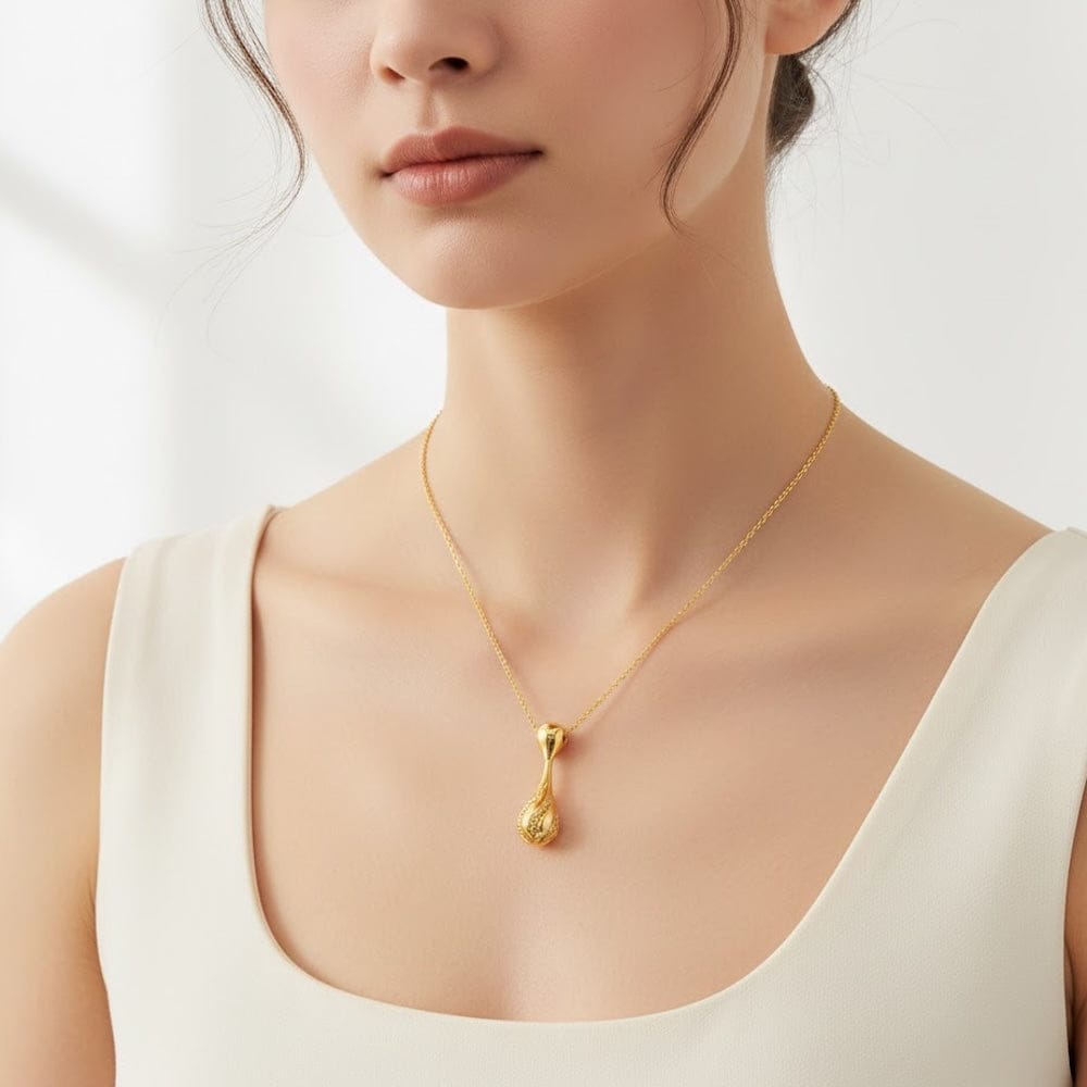luisa-paix-o-gota-de-luz-collier-dor-argent-40-cm image 2