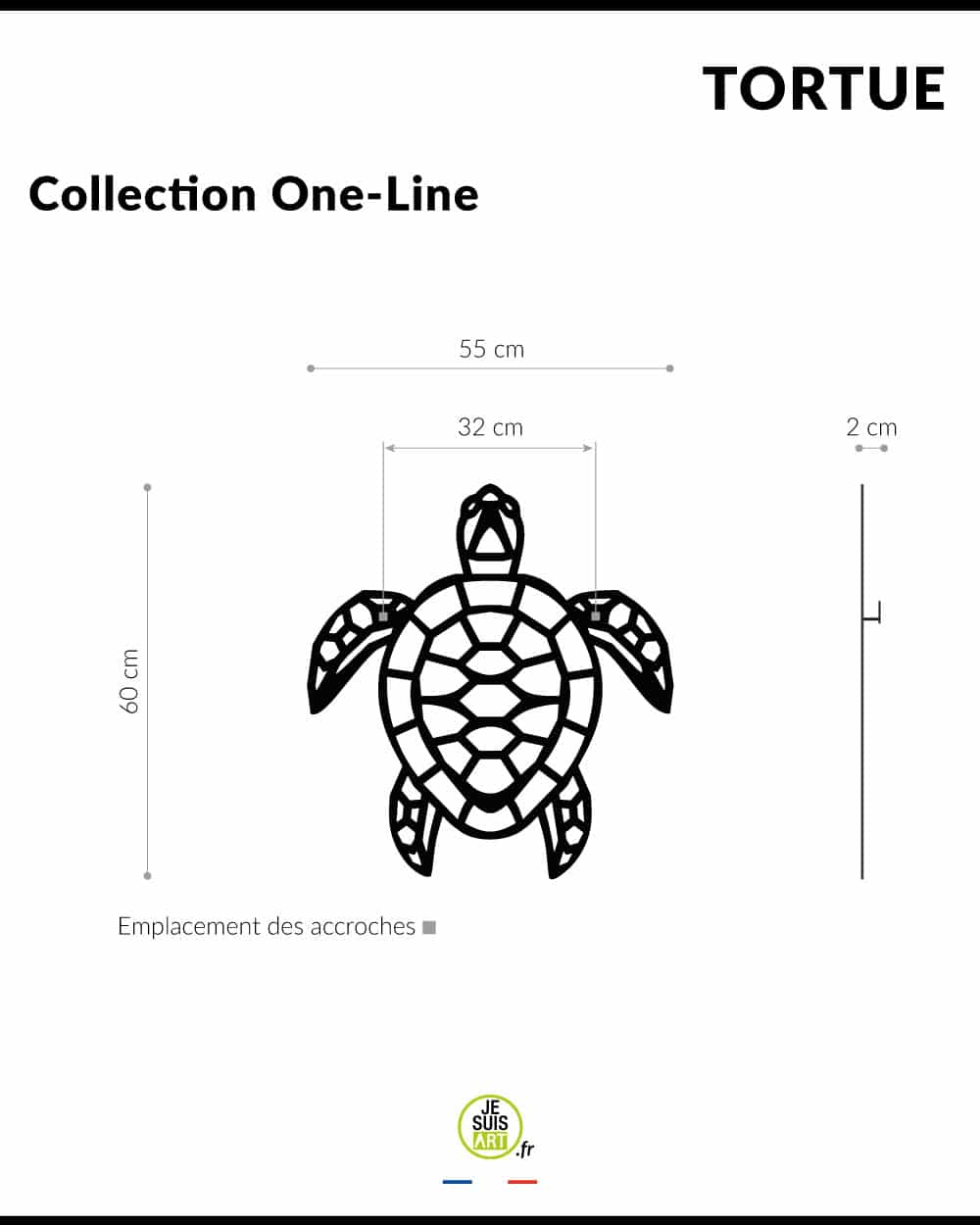 je-suis-art-one-line-tortue-d-coration-murale-m-tal-noir image 3
