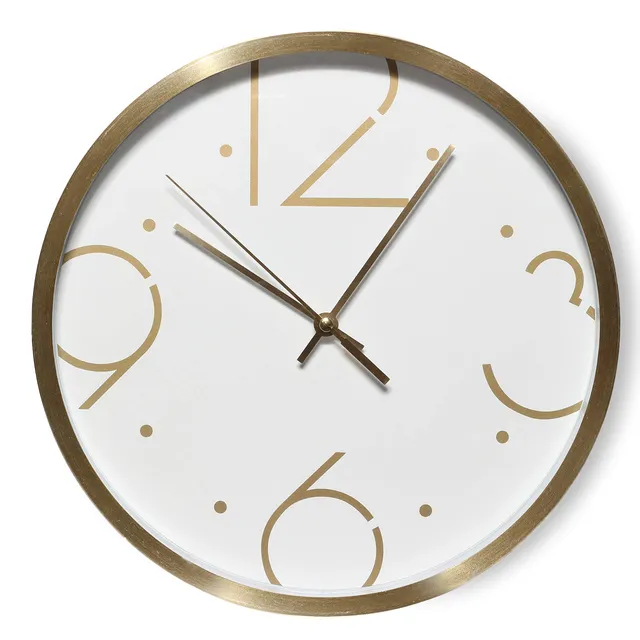 baroni-home-orologi-horloge-murale-pvc-nombres-or-25-cm-silencieuse image 1
