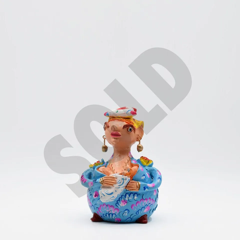 luisa-paix-o-boneca-barriguda-20cm-statuette-argile image 1