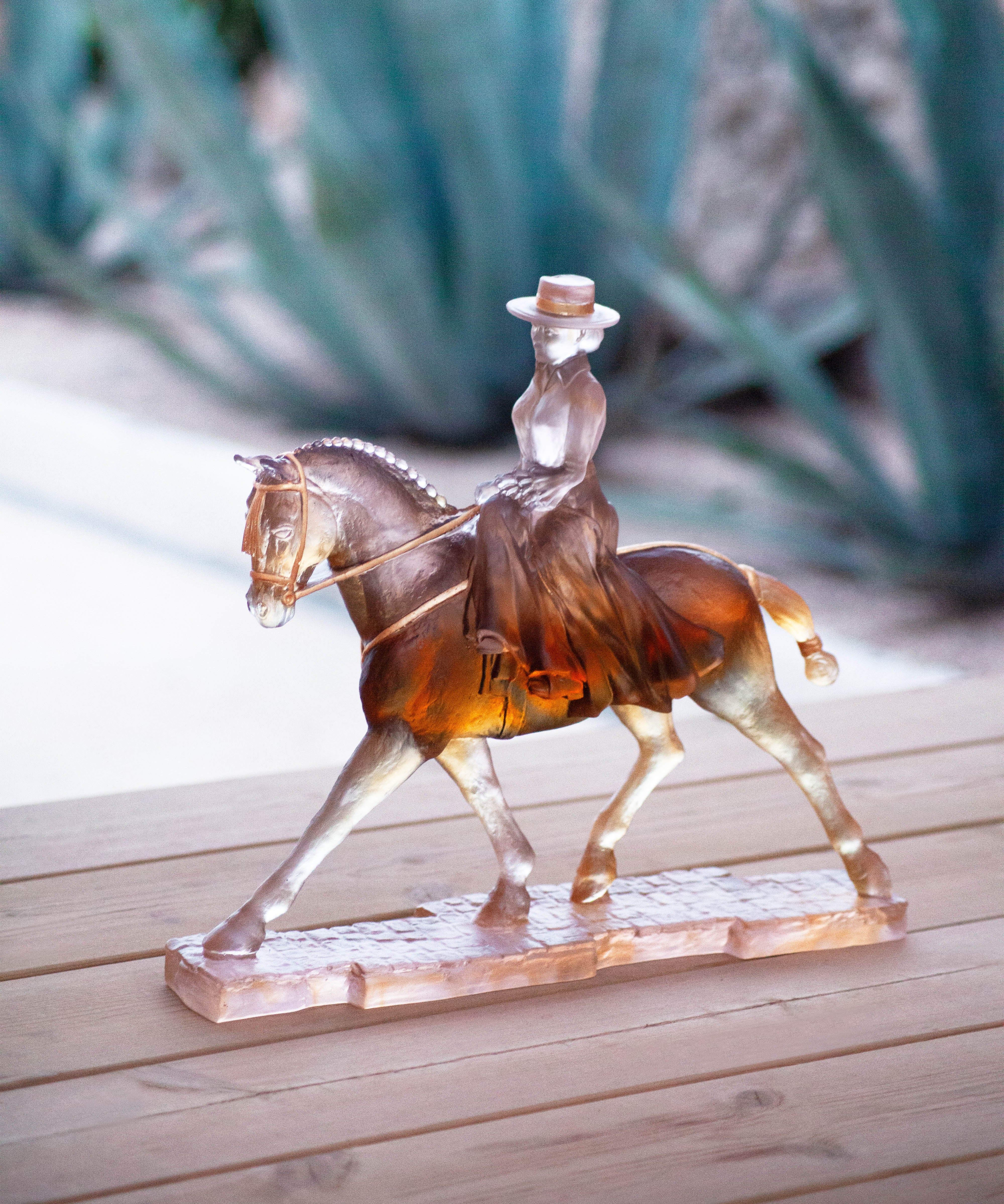 daum-univers-animalier-cavali-re-andalouse-sculpture-cristal image 2