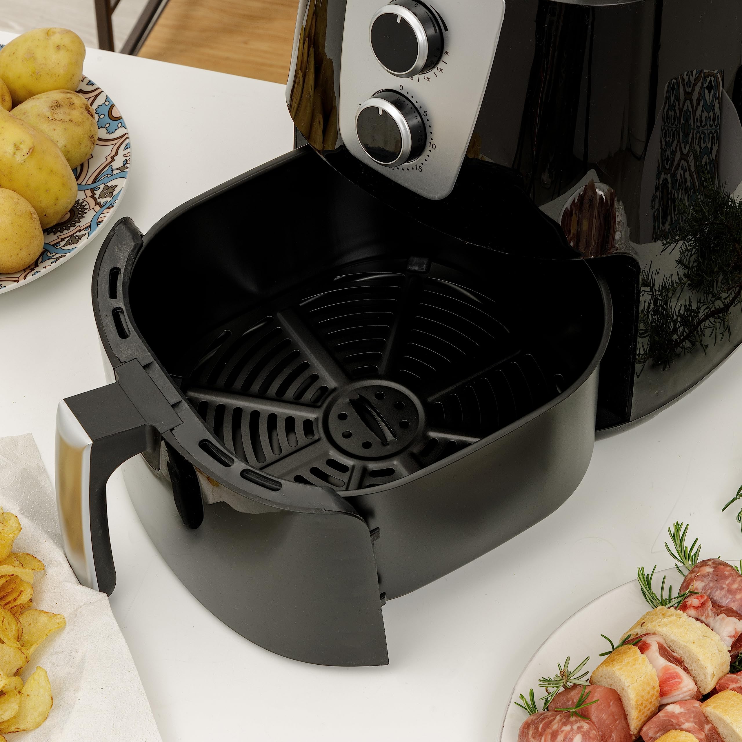 baroni-home-cucina-friteuse-sans-huile-5-2-l-1300w-air-chaud image 4