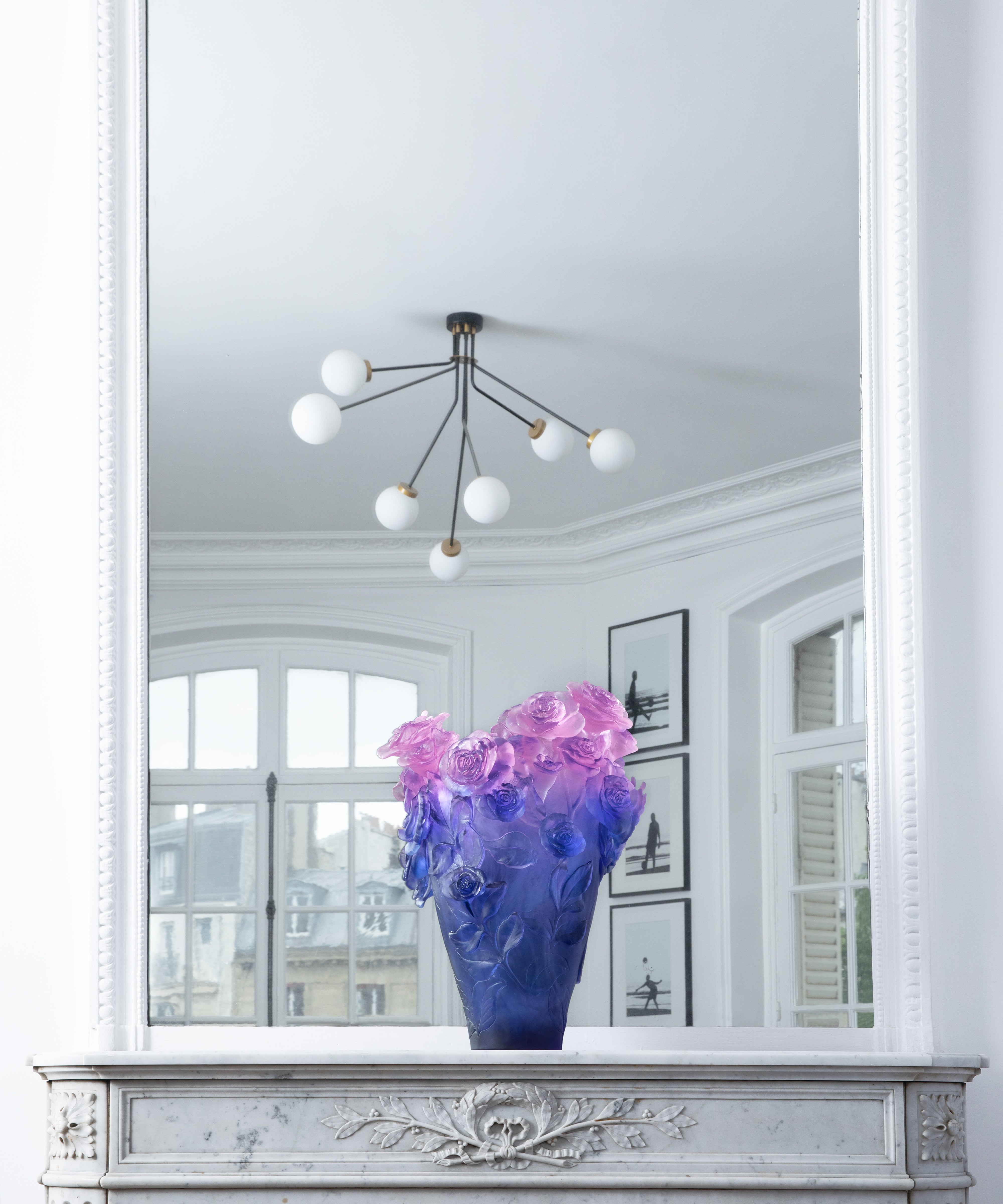 daum-rose-passion-vase-magnum-cristal-bleu-et-rose-99-ex image 2