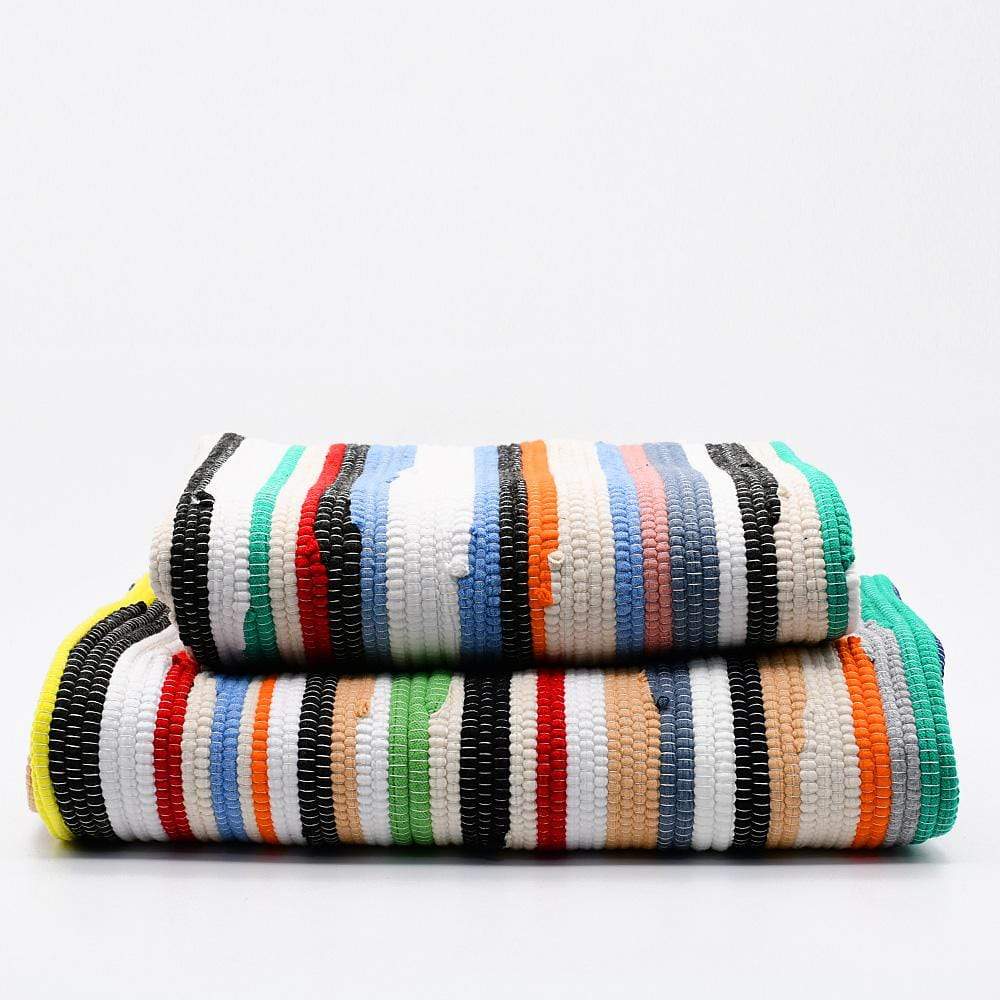 luisa-paix-o-tapis-coton-rayures-fines-100-main-100x50cm-lavable image 1