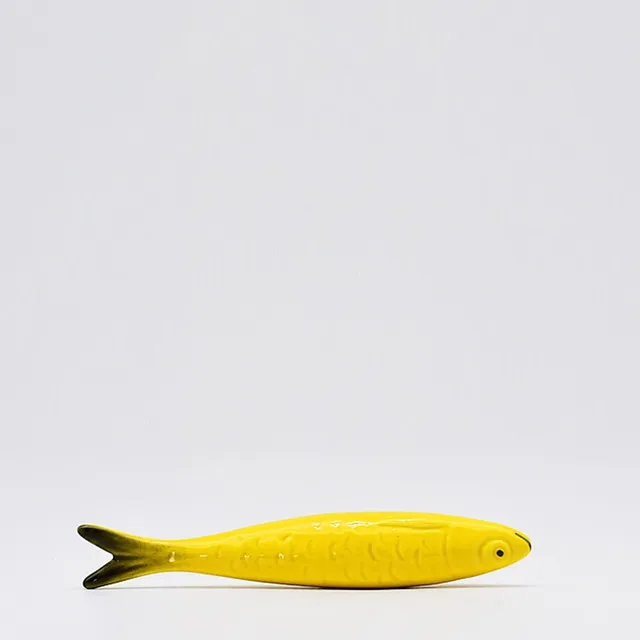 luisa-paix-o-sardine-caldas-da-rainha-c-ramique-jaune-19-cm image 1