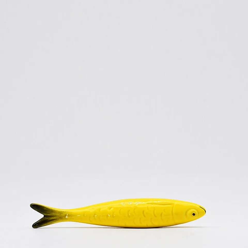 luisa-paix-o-sardine-caldas-da-rainha-c-ramique-jaune-19-cm image 1