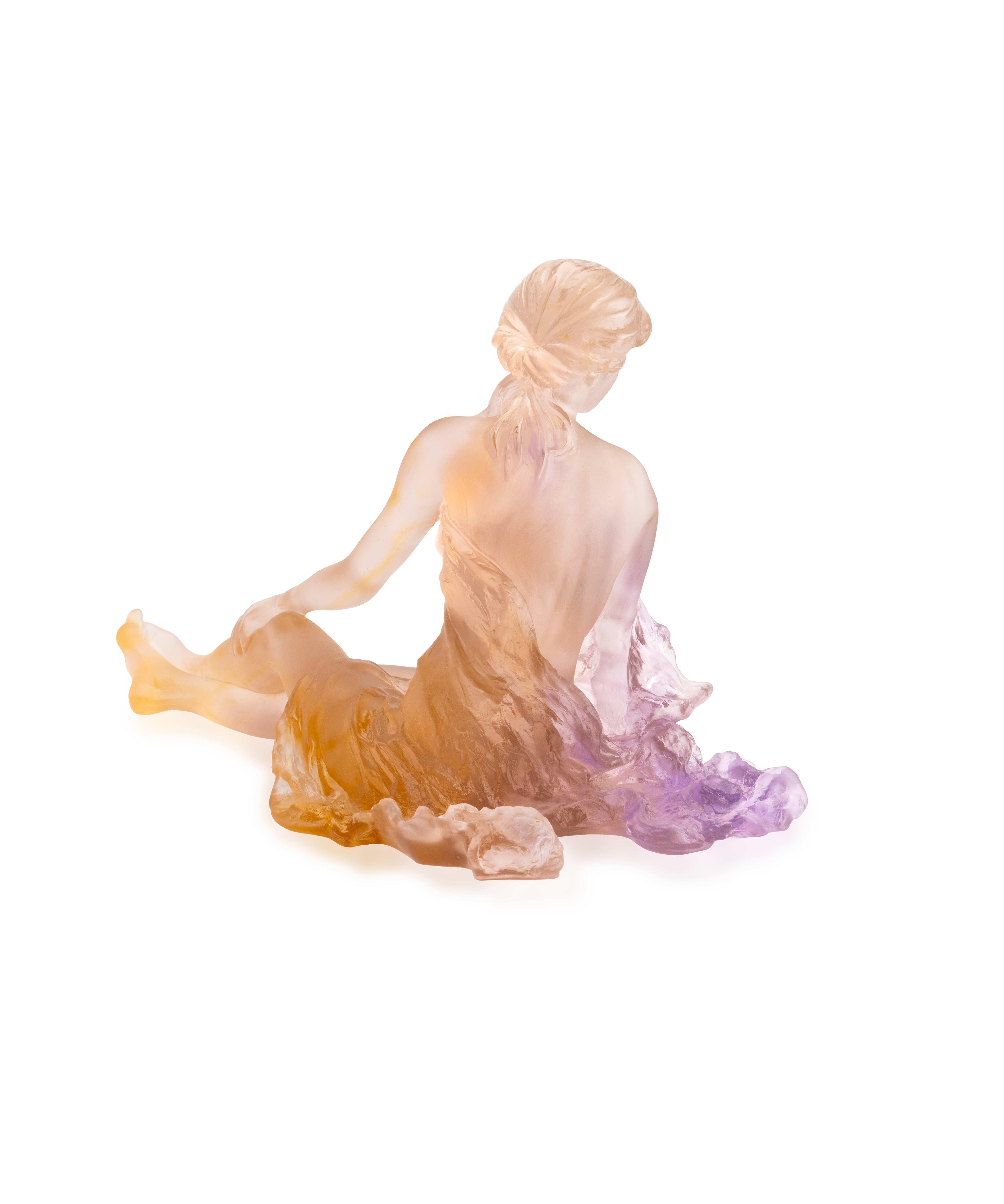 daum-art-cristal-vent-l-ger-ambre-rose-sculpture-femme-luo-li-rong image 5