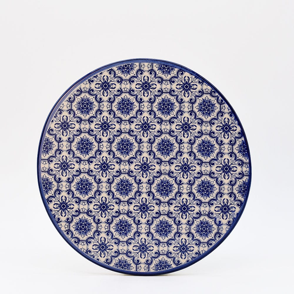 luisa-paix-o-padr-o-plateau-c-ramique-bleu-23-cm image 1