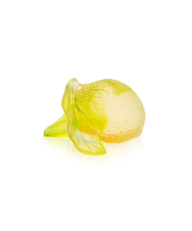 daum-citrus-citron-d-coratif-cristal-jaune-fruit image 1