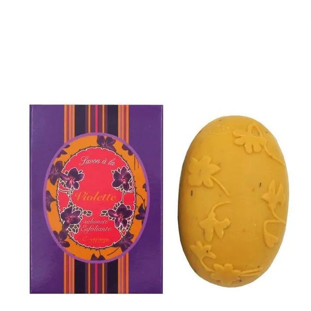 luisa-paix-o-savon-violette-exfoliant-jaune-150g-karit image 1