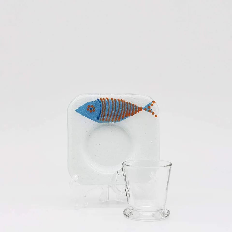 luisa-paix-o-sardinha-tasse-verre-fusionn-12-cm-avec-soucoupe image 1