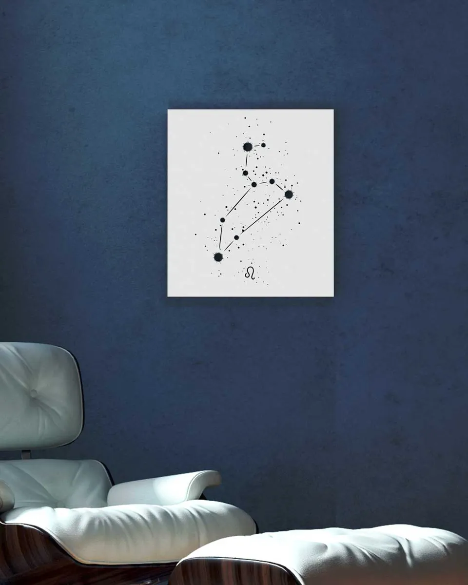 je-suis-art-tableaux-constellation-du-zodiaque-lion-tableau-m-tal image 1