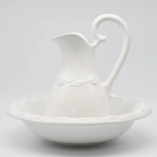 luisa-paix-o-cruche-et-bassine-toilette-blanc image 1