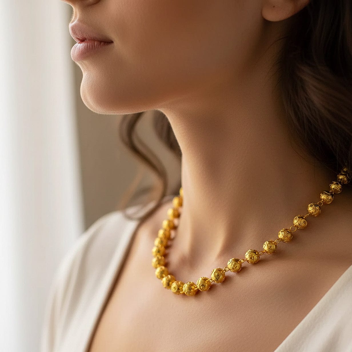 luisa-paix-o-conta-de-viana-collier-perles-argent-dor-45cm image 2