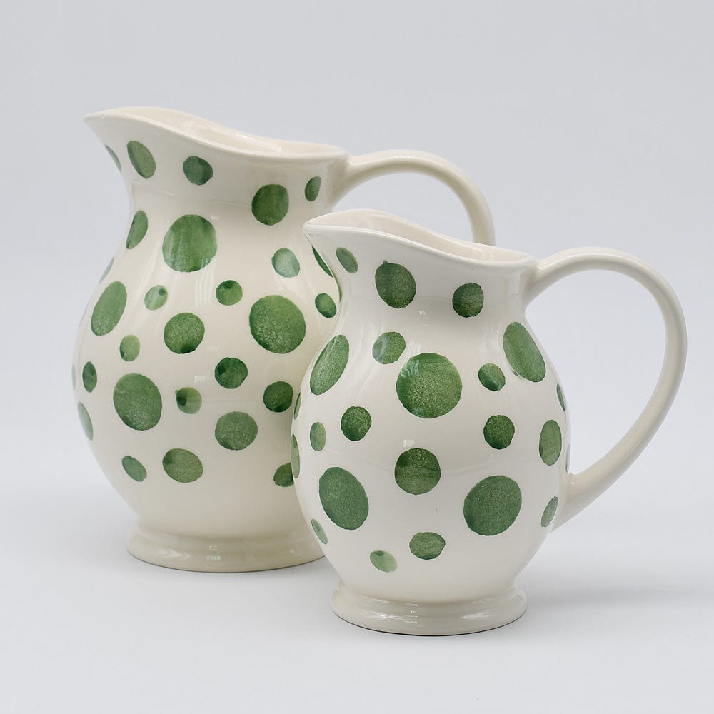 luisa-paix-o-vaisselle-portugaise-pichet-pois-c-ramique-vert-18cm image 2