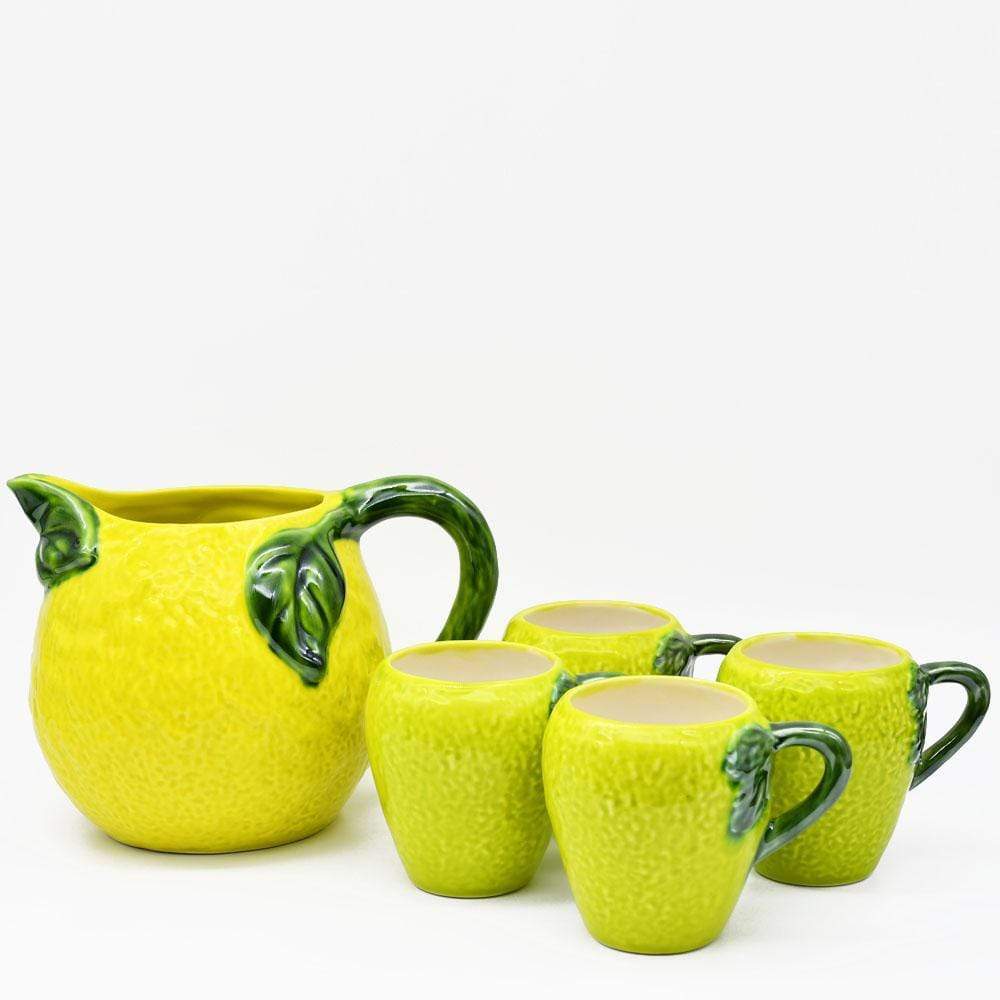 luisa-paix-o-vaisselle-portugaise-service-limonade-c-ramique-citron-5-pi-ces image 1