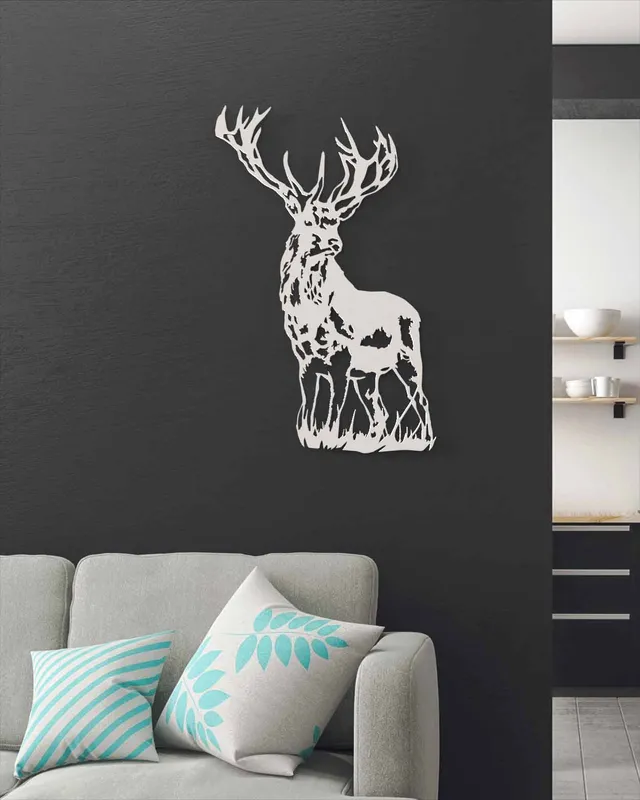 je-suis-art-animaux-cerf-sculpture-d-co-murale-m-tal-t-te image 1