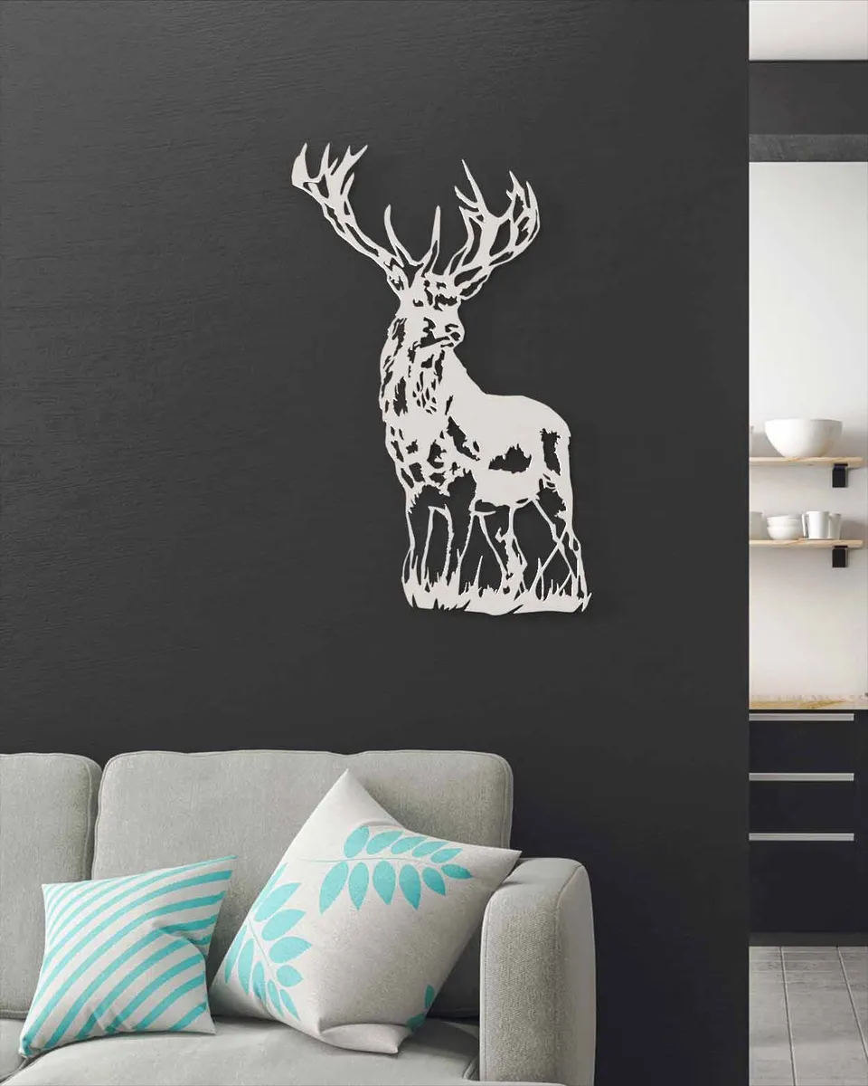 je-suis-art-animaux-cerf-sculpture-d-co-murale-m-tal-t-te image 1