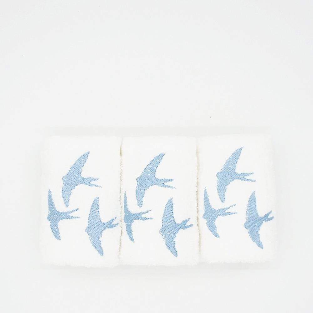 andorinhas-lot-3-essuie-mains-brod-s-coton-30x30cm image 1