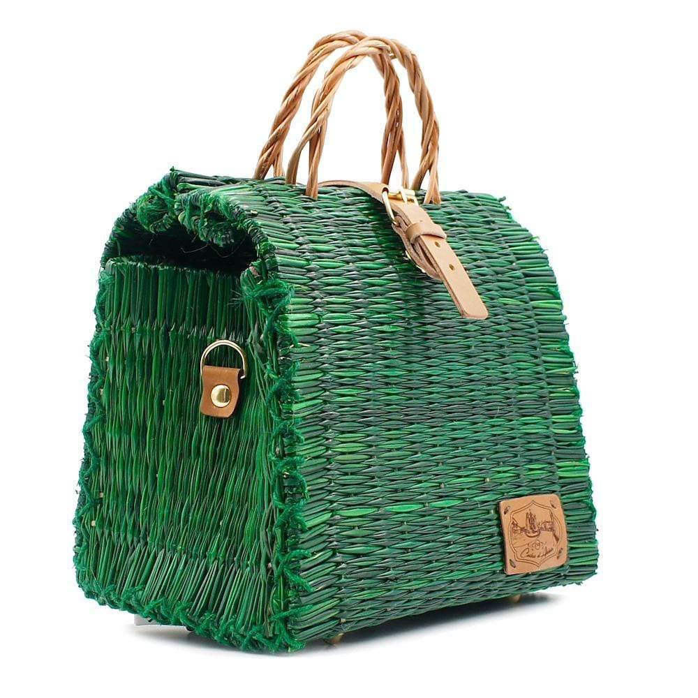 luisa-paix-o-accessoires-du-portugal-sac-cabas-jonc-26cm-vert image 2