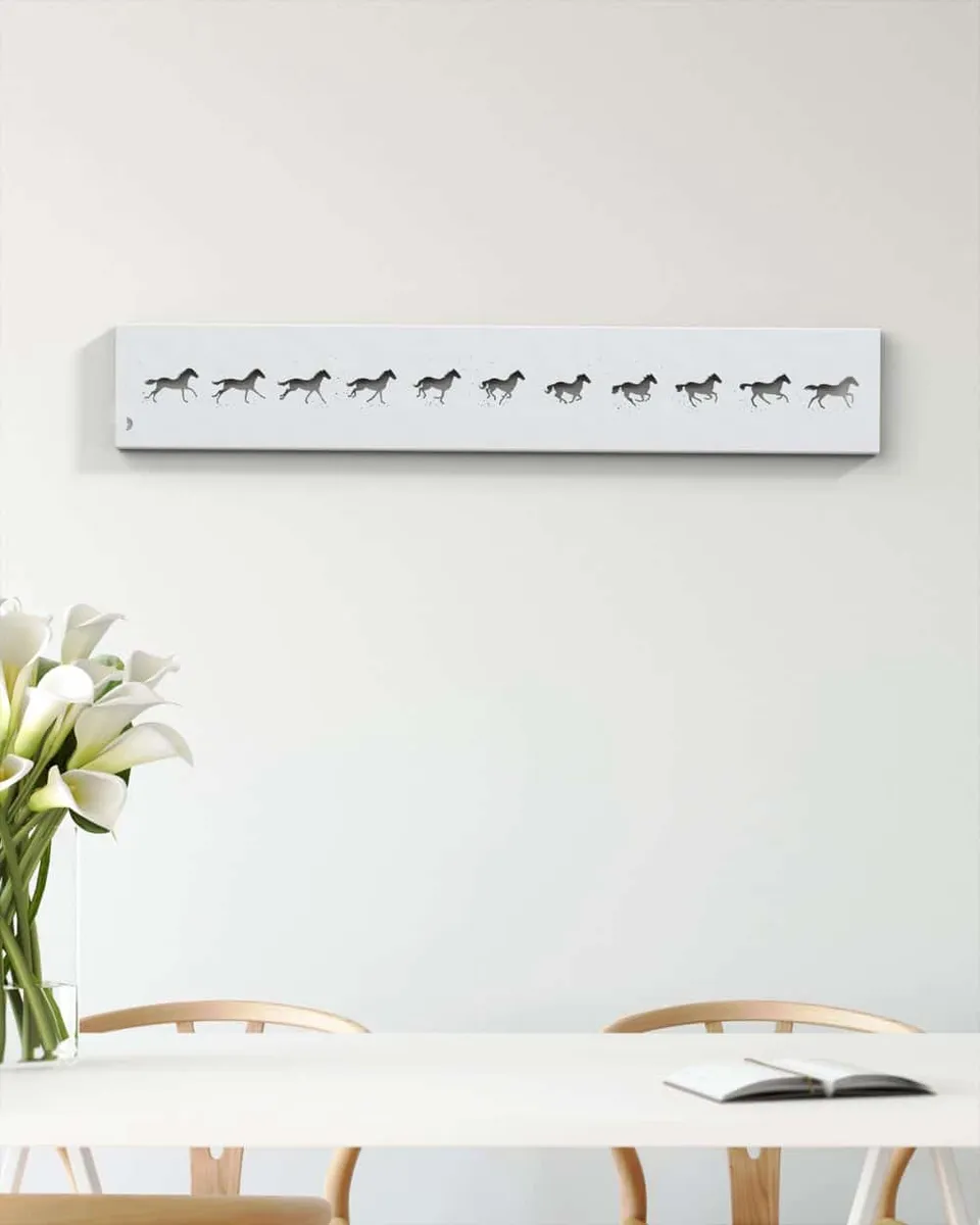 je-suis-art-cheval-courant-tableau-m-tal-mural-animal image 1