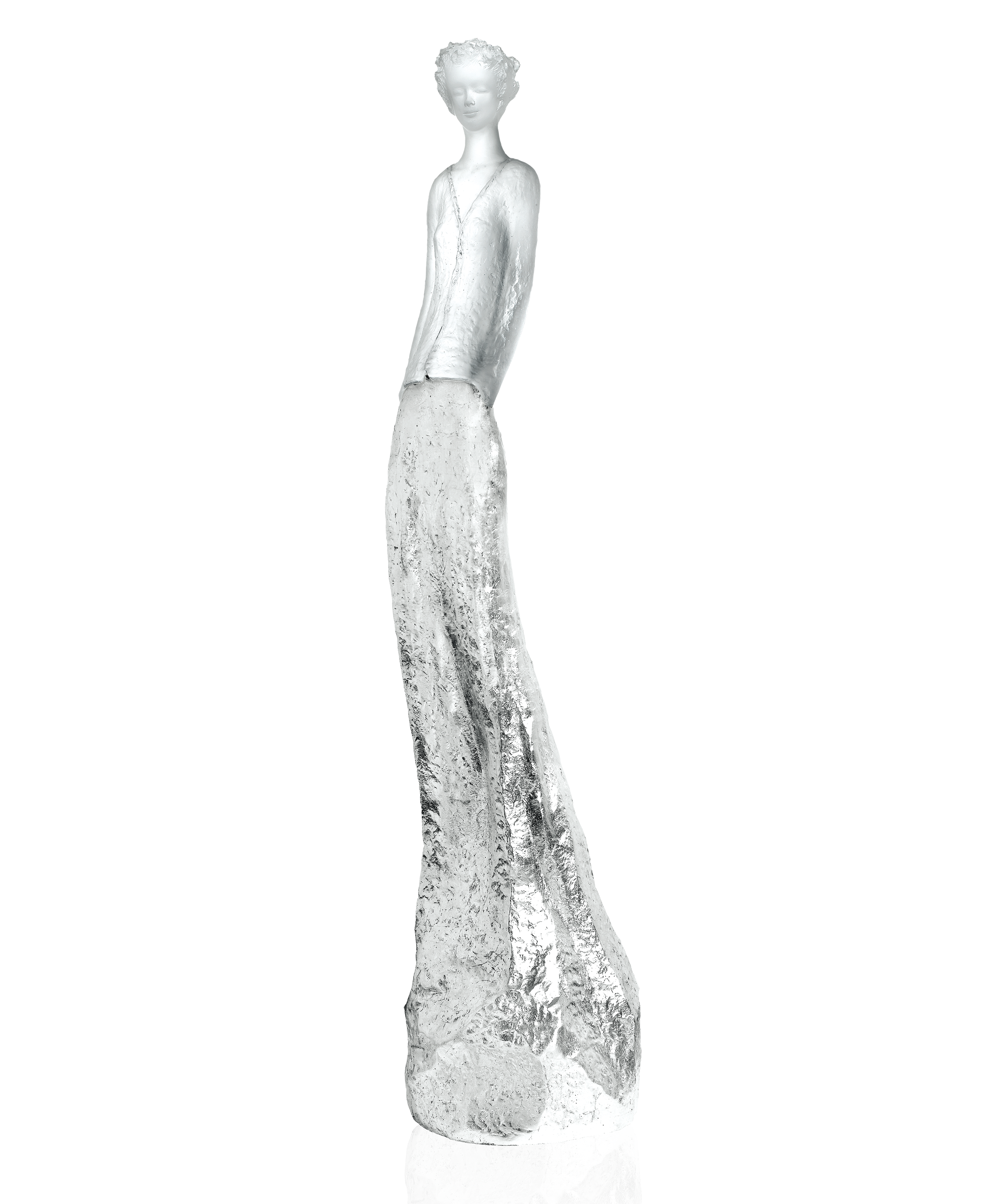 daum-univers-f-minin-charlotte-blanche-et-argent-sculpture-75-ex image 1