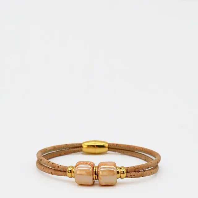 luisa-paix-o-bijoux-bracelet-li-ge-perles-miel-magn-tique image 1
