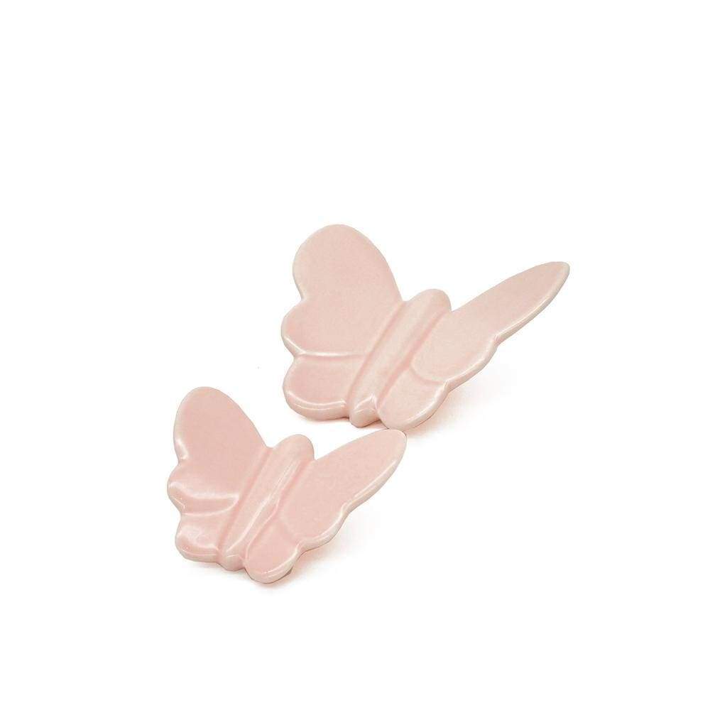 luisa-paix-o-papillon-en-c-ramique-rose-d-coration-murale-14x12cm image 1