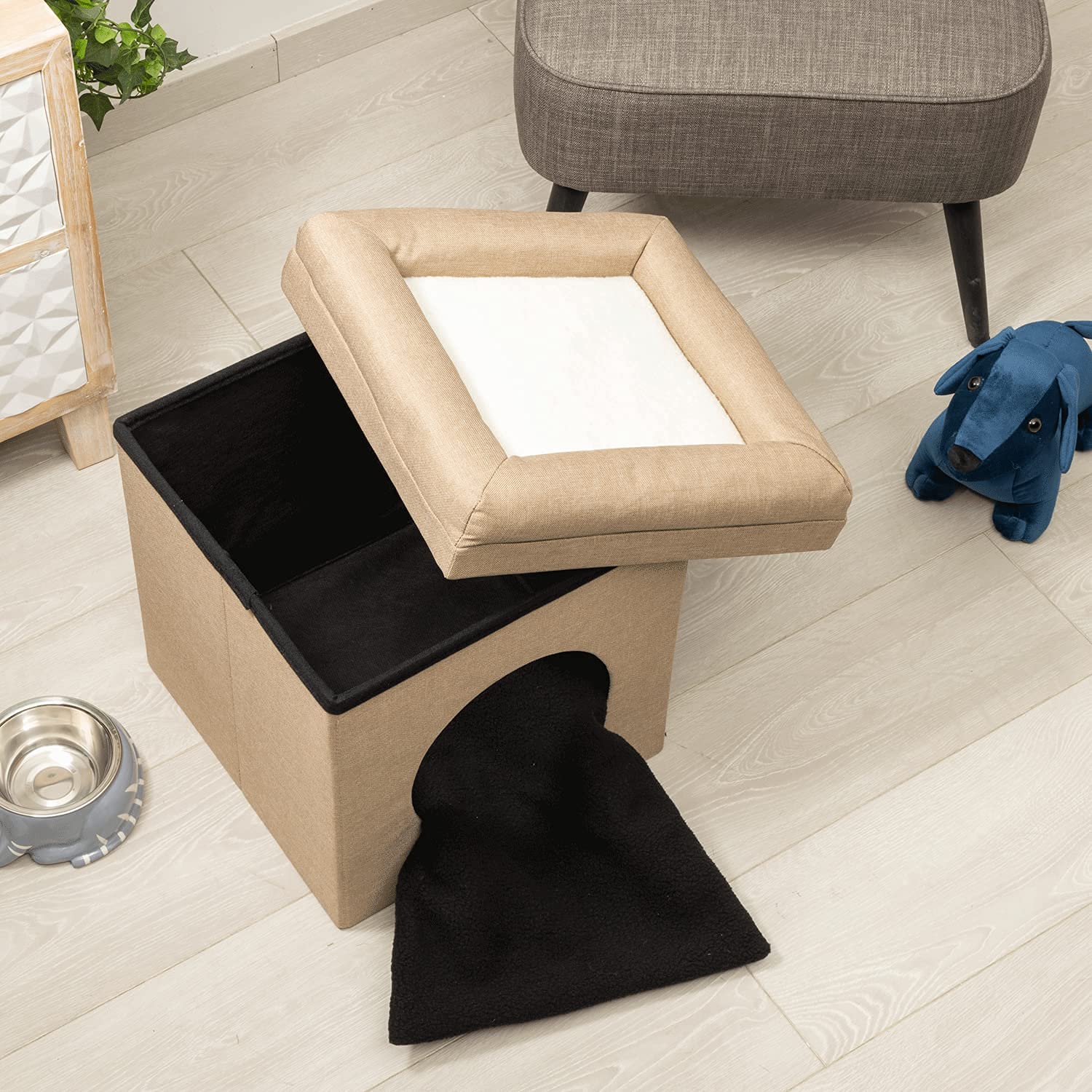 baroni-home-pet-panier-chien-chat-pliable-tourterelle-38x38x42 image 5